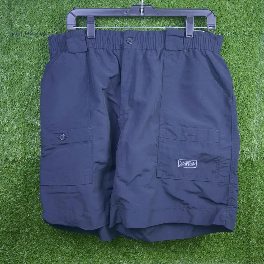 American Fishing Tackle Co Black Fishing Shorts - Men's Size 38